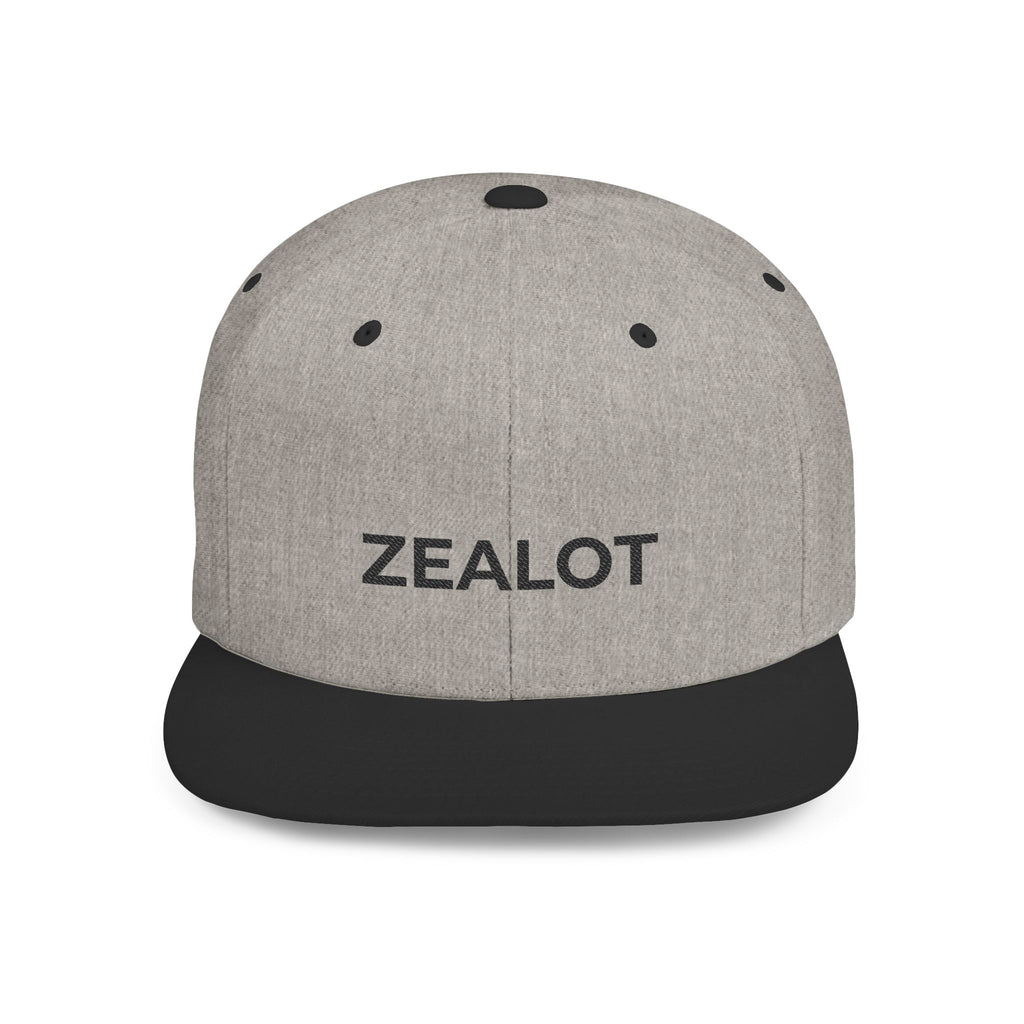 Zealot Flat Bill Snapback Hat — Two-Tone Embroidered Streetwear Cap