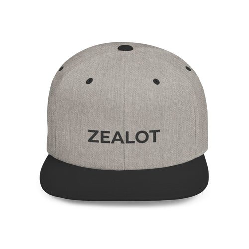 Zealot Flat Bill Snapback Hat — Two-Tone Embroidered Streetwear Cap