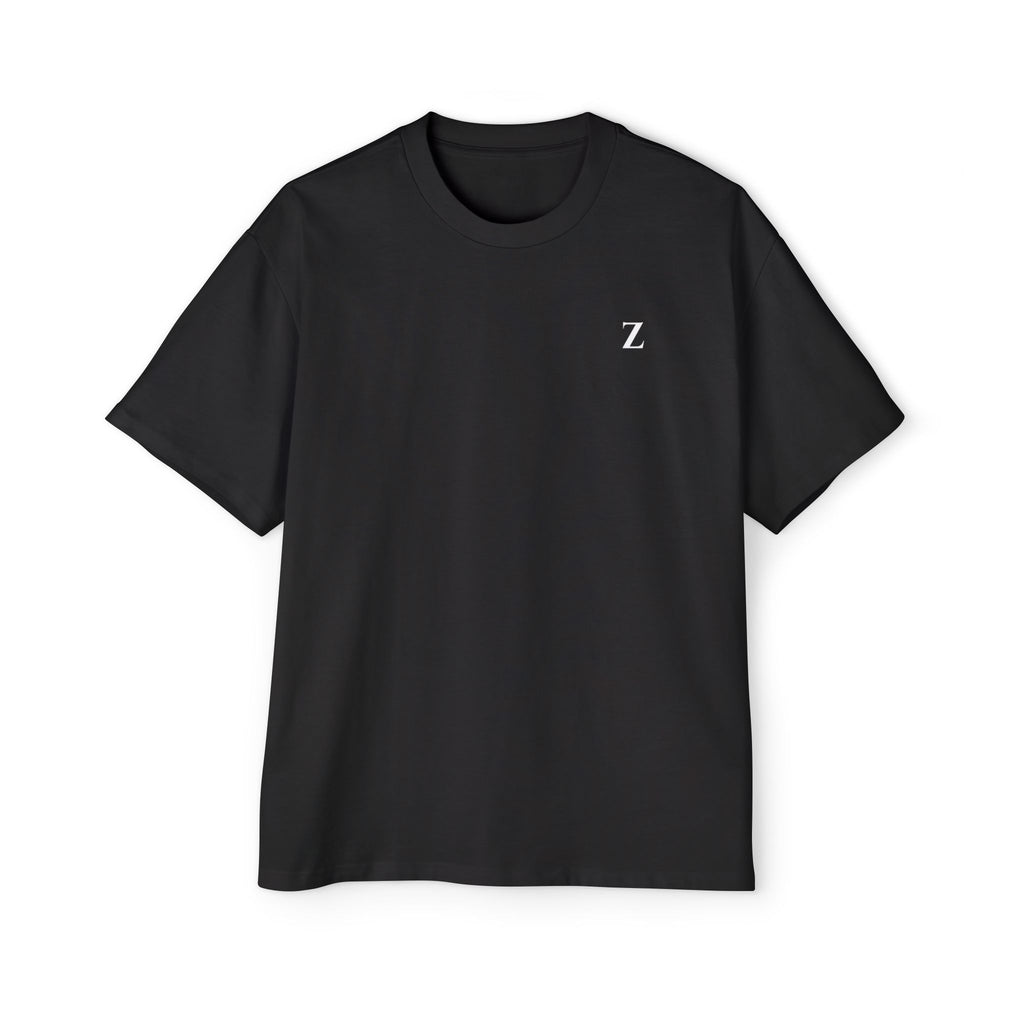 Relentless Zealot Tee — Men’s Oversized Graphic Shirt with Crossed Swords & Flame